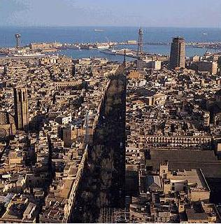 VIEW OF BARCELONA, looking toward the Port