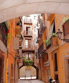 Barcelona, arcaded street