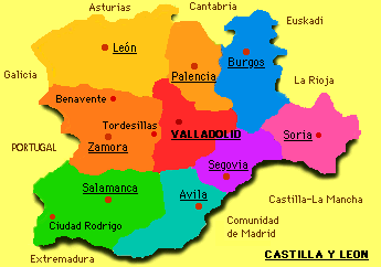 MAP OF CASTILLA LEON