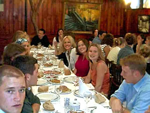 GROUP ENJOYS A GALICIAN MEAL